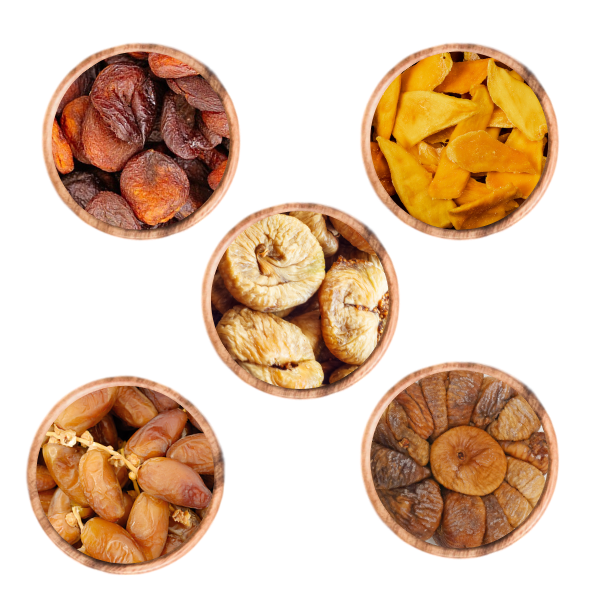fruit moelleux : figue, abricot, mangue, ananas