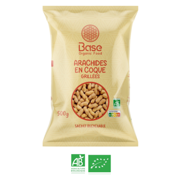 Arachides en coque grillées Bio 500 g