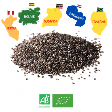 Graines de chia en gros Bio, 5kg 