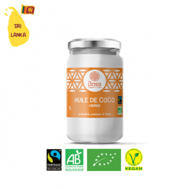 Huile de coco vierge 1l Huile de Coco Vierge 1 L, 1ère Pression à Froid Bio & Équitable
