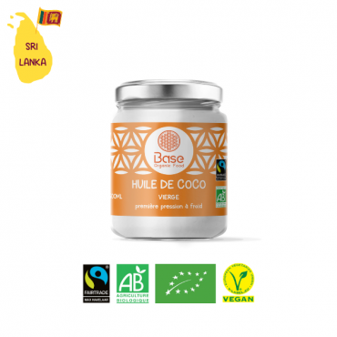  Huile de Coco Vierge 500 ml, 1ère Pression à Froid Bio & Équitable