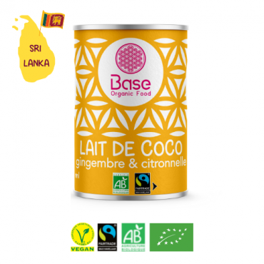 Lait de Coco 17% Gingembre & Citronnelle, Bio & Équitable