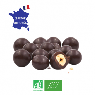 Noisette Enrobée Chocolat Noir Bio